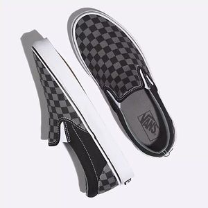 Checkerboard Slip-On Shoe - Black/Pewter Check